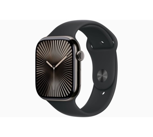 Apple Watch S10 42mm Slate Titanium Case with Black Sport Band S/M (HK)