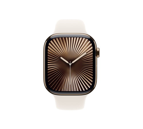 Apple Watch S10 46mm Gold Titanium Case with Starlight Sport Band - M/L (HK) Apple Watch S10 46mm Gold Titanium Case with Starlight Sport Band - M/L (HK)