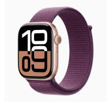 Apple Watch S10 42mm GPS + Cellular, Rose Gold Aluminum Case with Plum Sport Loop