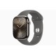 Apple Watch S10 46mm Natural Titanium Case with Stone Gray Sport Band S/M