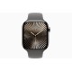 Apple Watch S10 46mm Natural Titanium Case with Stone Gray Sport Band S/M