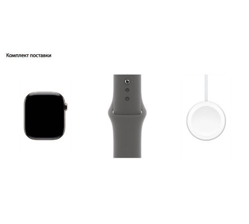 Apple Watch S10 46mm Natural Titanium Case with Stone Gray Sport Band S/M