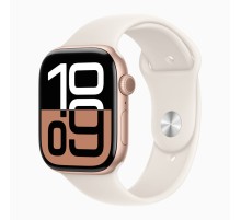 Apple Watch S10 42mm Rose Gold Aluminium Case with Starlight Sport Band HK M/L