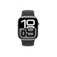 Apple Watch S10 42mm Silver Aluminium Case with Black Solo Loop
