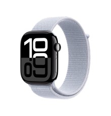 Apple Watch S10 42mm Jet Black Aluminium Case with Blue Cloud Sport Loop 