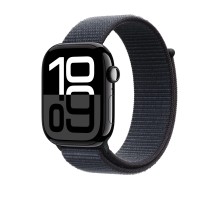 Apple Watch S10 46mm Aluminium Jet Black Case with Ink Sport Loop
