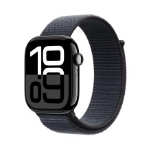 Apple Watch S10 46mm Aluminium Jet Black Case with Ink Sport Loop