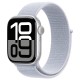 Apple Watch S10 46mm Silver Aluminum Case with Blue Cloud Sport Loop (MWWN3)