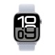 Apple Watch S10 46mm Silver Aluminum Case with Blue Cloud Sport Loop (MWWN3)