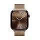 Apple Watch S10 42mm Gold Titanium Case with Gold Milanese Loop