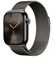 Apple Watch S10 42mm Slate Titanium Case with Slate Milanese Loop