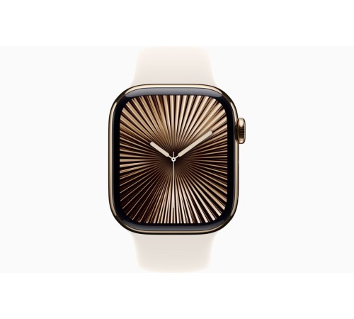 Apple Watch S10 42mm Gold Titanium Case with Starlight Sport Band S/M (US)