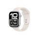 Apple Watch S10 46mm Silver Aluminium Case with Starlight Sport Band S/M
