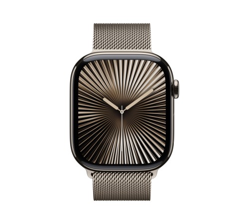 Apple Watch S10 42mm Natural Titanium Case with Natural Milanese Loop