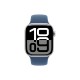 Apple Watch S10 42mm Silver Aluminium Case with Denim Sport Band S/M 