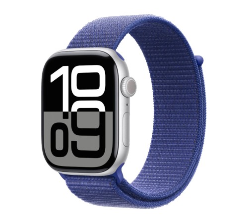 Apple Watch S10 42mm Silver Aluminium Case with Ultramarine Sport Loop Apple Watch S10 42mm Silver Aluminium Case with Ultramarine Sport Loop