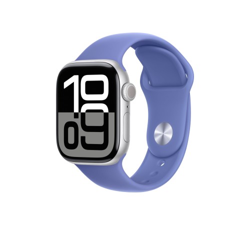 Apple Watch S10 42mm Silver Aluminium Case with  Periwinkle Sport Band M/L Apple Watch S10 42mm Silver Aluminium Case with  Periwinkle Sport Band M/L