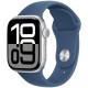 Apple Watch S10 46mm Silver Aluminium Case with Denim Sport Band S/M 