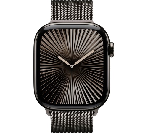 Apple Watch S10 46mm Slate Titanium Case with Slate Milanese Loop M/L