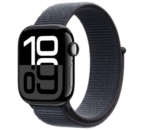 Apple Watch S10 46mm Aluminium Jet Black Sport Loop (MWWR3)