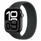 Apple Watch S10 46mm Jet Black Aluminum Case with Black Solo Loop Size 10