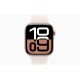 Apple Watch S10 42mm Rose Gold Aluminium Case with Starlight Sport Band S/M