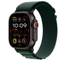 Умные часы Apple Watch Ultra 2 (2024) GPS + Cellular, 49 мм, корпус из черного титана, ремешок Alpine Loop Dark Green зеленого цвета, HK, размер S