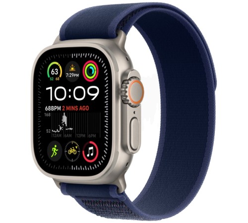 Умные часы Apple Watch Ultra 2 (2024) GPS + Cellular, 49 мм, корпус из бежевого титана, ремешок Blue Trail Loop HK, размер S/M Умные часы Apple Watch Ultra 2 (2024) GPS + Cellular, 49 мм, корпус из бежевого титана, ремешок Blue Trail Loop HK, размер S/M