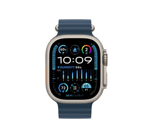 Умные часы Apple Watch Ultra 2 (2024) GPS + Cellular, 49 мм, корпус из бежевого титана, ремешок Ocean Band Navy HK синего цвета Умные часы Apple Watch Ultra 2 (2024) GPS + Cellular, 49 мм, корпус из бежевого титана, ремешок Ocean Band Navy HK синего цвета