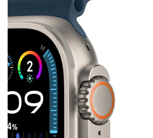 Умные часы Apple Watch Ultra 2 (2024) GPS + Cellular, 49 мм, корпус из бежевого титана, ремешок Ocean Band Navy HK синего цвета Умные часы Apple Watch Ultra 2 (2024) GPS + Cellular, 49 мм, корпус из бежевого титана, ремешок Ocean Band Navy HK синего цвета