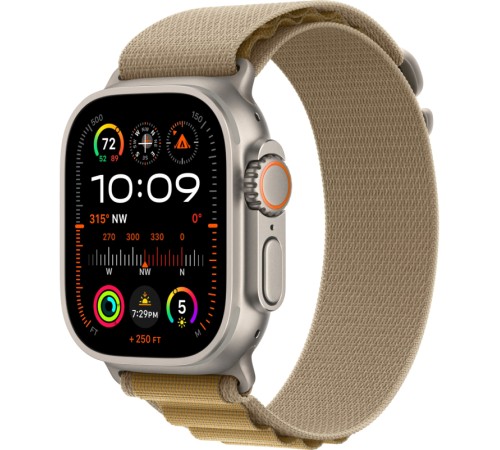 Умные часы Apple Watch Ultra 2 (2024) GPS + Cellular, 49 мм, корпус из бежевого титана, ремешок Alpine Loop Tan HK бежевого цвета, размер М Умные часы Apple Watch Ultra 2 (2024) GPS + Cellular, 49 мм, корпус из бежевого титана, ремешок Alpine Loop Tan HK бежевого цвета, размер М