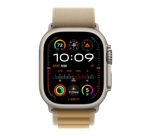 Умные часы Apple Watch Ultra 2 (2024) GPS + Cellular, 49 мм, корпус из бежевого титана, ремешок Alpine Loop Tan HK бежевого цвета, размер М Умные часы Apple Watch Ultra 2 (2024) GPS + Cellular, 49 мм, корпус из бежевого титана, ремешок Alpine Loop Tan HK бежевого цвета, размер М