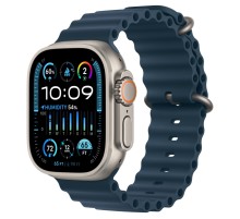 Умные часы Apple Watch Ultra 2 (2024) GPS + Cellular, 49 мм, корпус из бежевого титана, ремешок Ocean Band Navy синего цвета Умные часы Apple Watch Ultra 2 (2024) GPS + Cellular, 49 мм, корпус из бежевого титана, ремешок Ocean Band Navy синего цвета