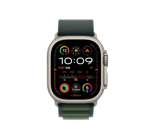 Умные часы Apple Watch Ultra 2 (2024) GPS + Cellular, 49 мм, корпус из бежевого титана, ремешок Alpine Loop Dark Green зеленого цвета, размер M Умные часы Apple Watch Ultra 2 (2024) GPS + Cellular, 49 мм, корпус из бежевого титана, ремешок Alpine Loop Dark Green зеленого цвета, размер M