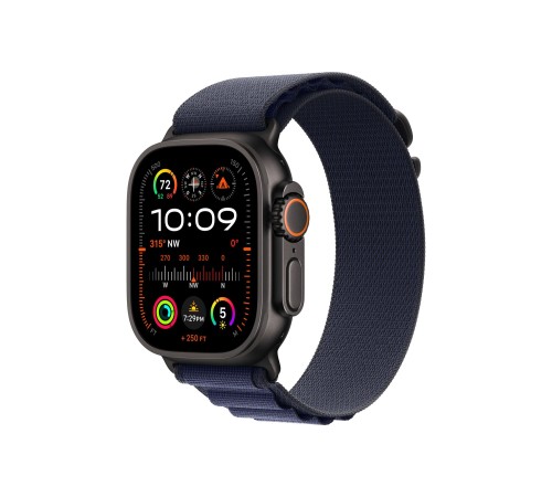 Умные часы Apple Watch Ultra 2 (2024) GPS + Cellular, 49 мм, корпус из черного титана, ремешок Alpine Loop Navy синего цвета, US, размер M Умные часы Apple Watch Ultra 2 (2024) GPS + Cellular, 49 мм, корпус из черного титана, ремешок Alpine Loop Navy синего цвета, US, размер M