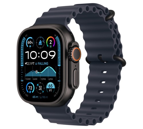 Умные часы Apple Watch Ultra 2 (2024) GPS + Cellular, 49 мм, корпус из черного титана, ремешок Ocean Band Navy US синего цвета Умные часы Apple Watch Ultra 2 (2024) GPS + Cellular, 49 мм, корпус из черного титана, ремешок Ocean Band Navy US синего цвета