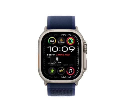 Умные часы Apple Watch Ultra 2 (2024) GPS + Cellular, 49 мм, корпус из бежевого титана, ремешок Blue Trail Loop US, размер S/M