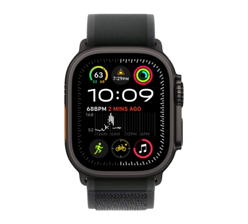 Умные часы Apple Watch Ultra 2 (2024) GPS + Cellular, 49 мм, корпус из черного титана, ремешок Black Trail Loop US, размер S/M Умные часы Apple Watch Ultra 2 (2024) GPS + Cellular, 49 мм, корпус из черного титана, ремешок Black Trail Loop US, размер S/M