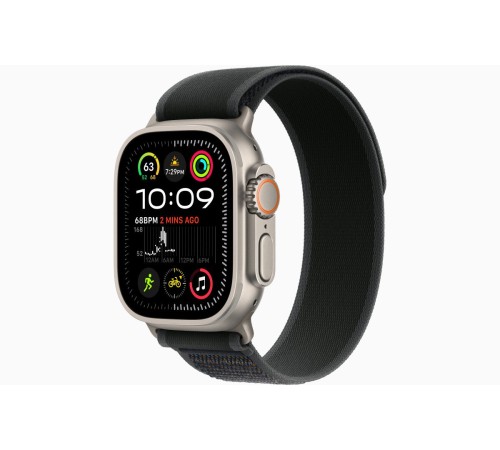 Умные часы Apple Watch Ultra 2 (2024) GPS + Cellular, 49 мм, корпус из бежевого титана, ремешок Black Trail Loop US, размер S/M Умные часы Apple Watch Ultra 2 (2024) GPS + Cellular, 49 мм, корпус из бежевого титана, ремешок Black Trail Loop US, размер S/M