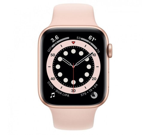 Умные часы Apple Watch Series 6 44 мм, алюминий золотистый, sport band pink
