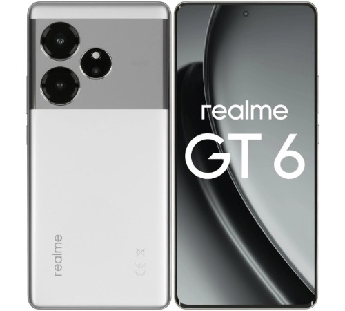 Смартфон Realme GT6 12/256ГБ RU, Dual nano SIM, серебристый