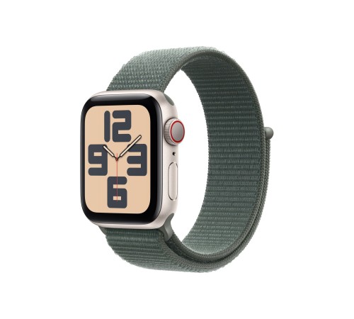 Умные часы Apple Watch SE 2 (2024) 40mm GPS + Cellular Starlight Aluminum Case with Lake Green Sport Loop