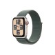 Умные часы Apple Watch SE 2 (2024) 40mm GPS + Cellular Starlight Aluminum Case with Lake Green Sport Loop