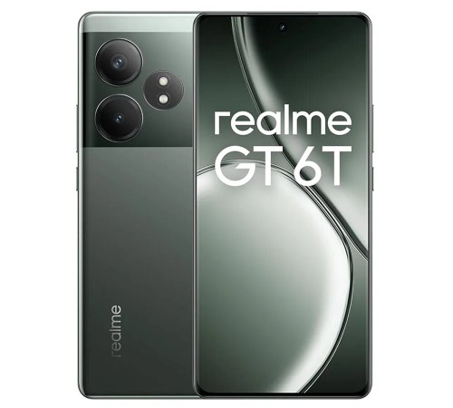 Смартфон Realme GT6T 12/256GB, EU, зеленый Смартфон Realme GT6T 12/256GB, EU, зеленый