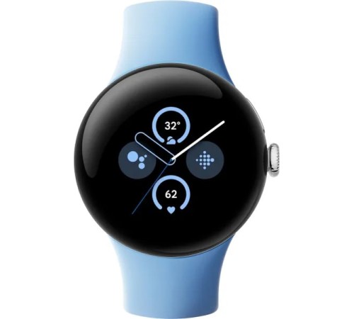 Умные часы Google Pixel Watch 2 LTE Polished Silver Case / Bay Band, US 
