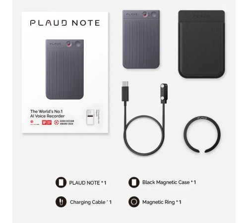 Цифровой диктофон Plaud Note с поддержкой ChatGPT Black