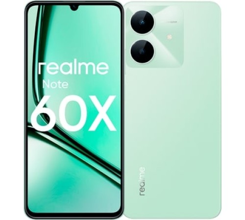 Смартфон Realme Note 60x 4/128GB Dual nanoSIM, RU, зеленый Смартфон Realme Note 60x 4/128GB Dual nanoSIM, RU, зеленый