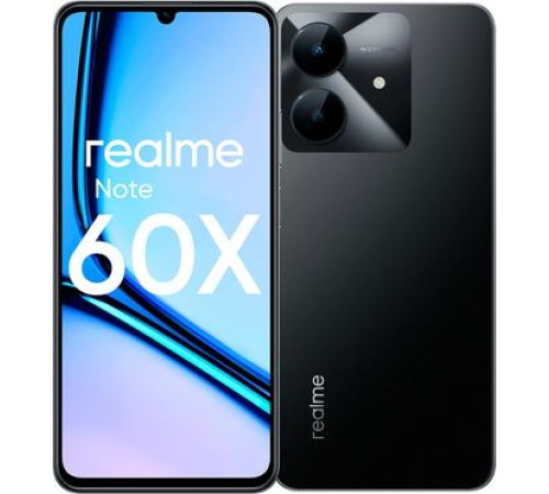 Смартфон Realme Note 60x 3/64GB Dual nanoSIM, RU, черный Смартфон Realme Note 60x 3/64GB Dual nanoSIM, RU, черный