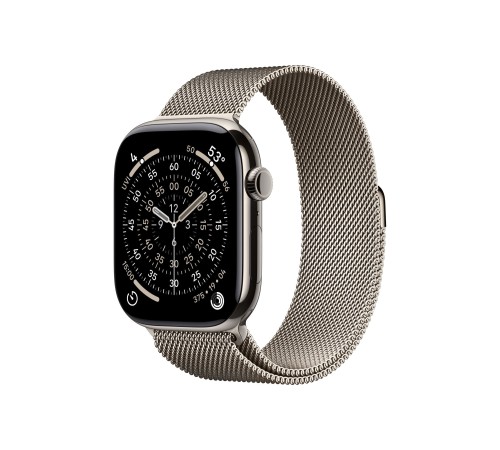 Apple Watch S11 42mm GPS + Cellular, Natural Titanium Case with Natural Milanese Loop