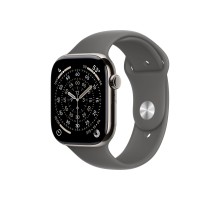 Apple Watch S11 42mm GPS + Cellular, Natural Titanium Case with Stone Gray Sport Band S/M